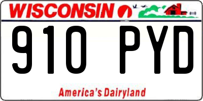 WI license plate 910PYD