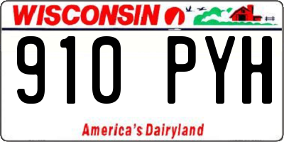 WI license plate 910PYH