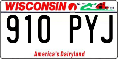 WI license plate 910PYJ