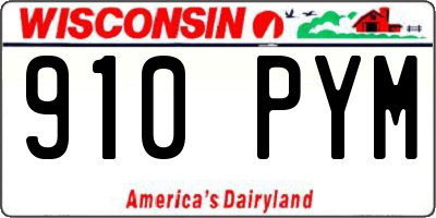 WI license plate 910PYM