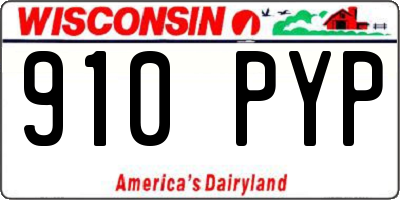 WI license plate 910PYP
