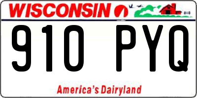 WI license plate 910PYQ