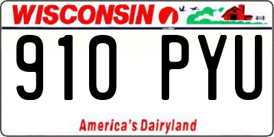 WI license plate 910PYU