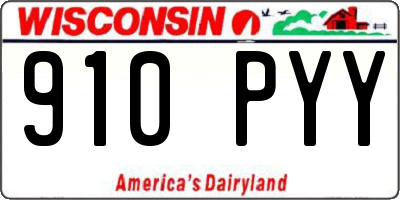 WI license plate 910PYY