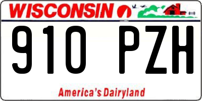 WI license plate 910PZH