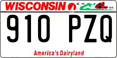 WI license plate 910PZQ