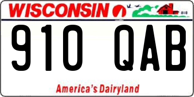 WI license plate 910QAB