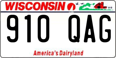 WI license plate 910QAG