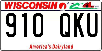 WI license plate 910QKU