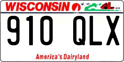 WI license plate 910QLX
