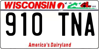 WI license plate 910TNA