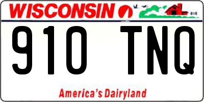 WI license plate 910TNQ