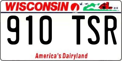 WI license plate 910TSR