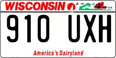 WI license plate 910UXH