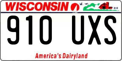 WI license plate 910UXS