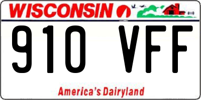 WI license plate 910VFF