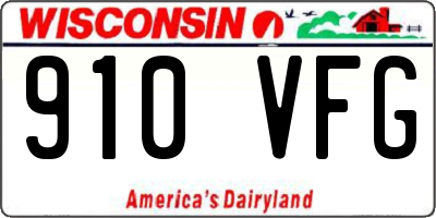 WI license plate 910VFG