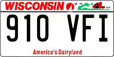 WI license plate 910VFI
