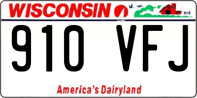 WI license plate 910VFJ