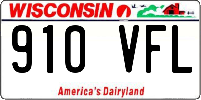 WI license plate 910VFL
