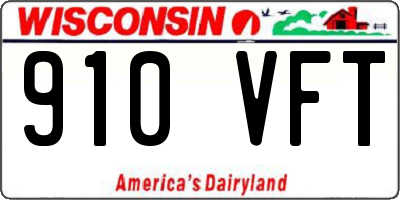 WI license plate 910VFT