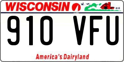 WI license plate 910VFU