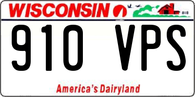 WI license plate 910VPS