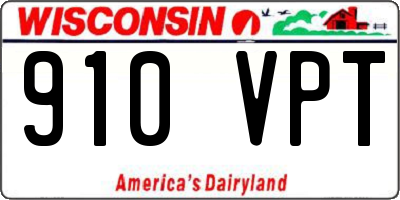 WI license plate 910VPT