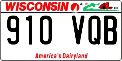 WI license plate 910VQB