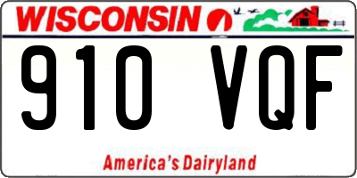 WI license plate 910VQF
