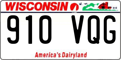 WI license plate 910VQG