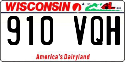 WI license plate 910VQH