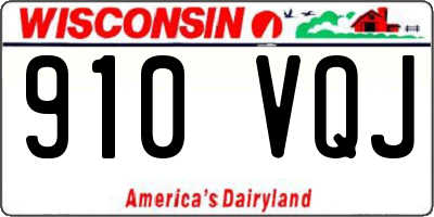 WI license plate 910VQJ