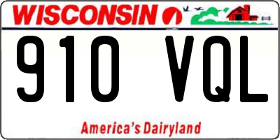 WI license plate 910VQL