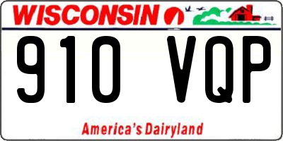 WI license plate 910VQP