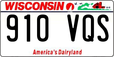 WI license plate 910VQS