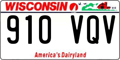 WI license plate 910VQV