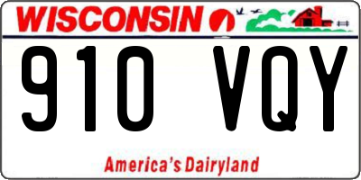 WI license plate 910VQY