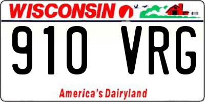 WI license plate 910VRG