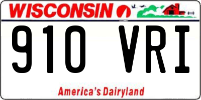 WI license plate 910VRI