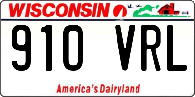 WI license plate 910VRL
