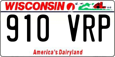 WI license plate 910VRP