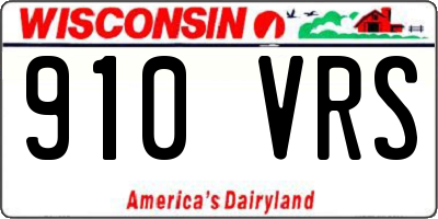 WI license plate 910VRS
