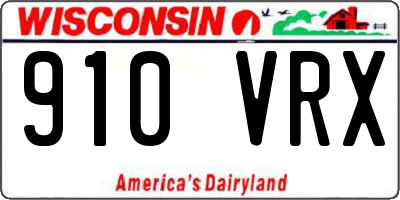 WI license plate 910VRX