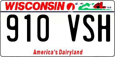 WI license plate 910VSH