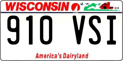 WI license plate 910VSI