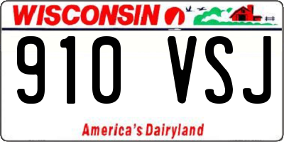 WI license plate 910VSJ