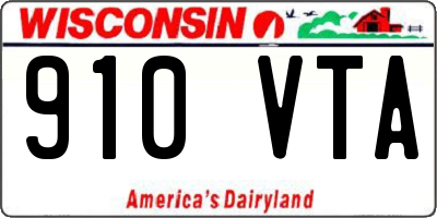 WI license plate 910VTA