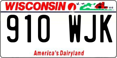 WI license plate 910WJK