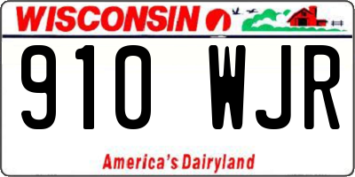 WI license plate 910WJR